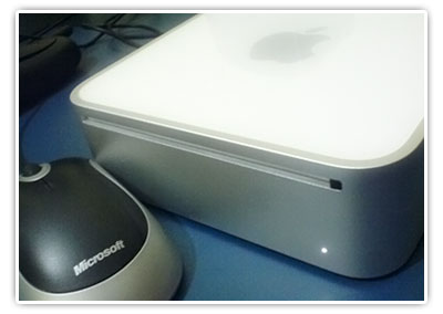 Eu, minha L.E.R. e o mouse no Mac OS X