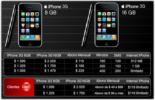 E o iPhone 3G chegou na Argentina