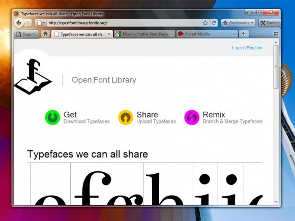 Firefox 4 com abas na parte inferior da barra de endereços. (Reprodução)