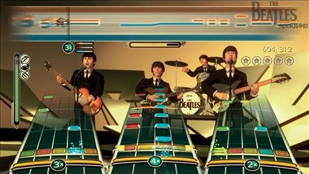 Rock Band Beatles em ação (imagem: Mashable)