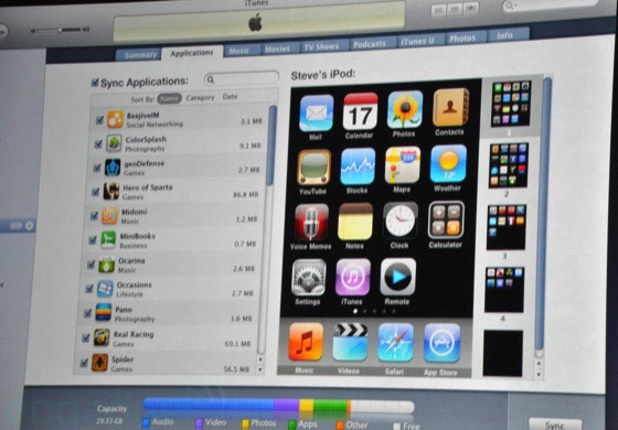 iTunes 9: gerenciamento de apps que estão no iPhone OS. (Engadget)