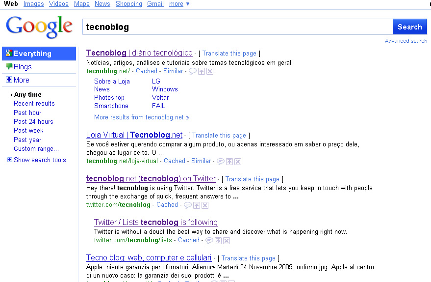 Google testa redesign da página de buscas