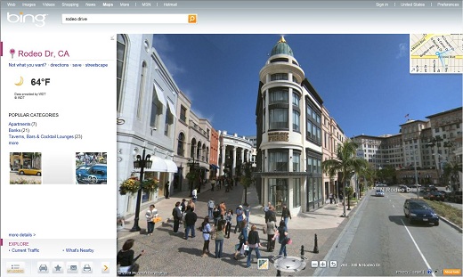 Microsoft lança Streetside no Bing Maps