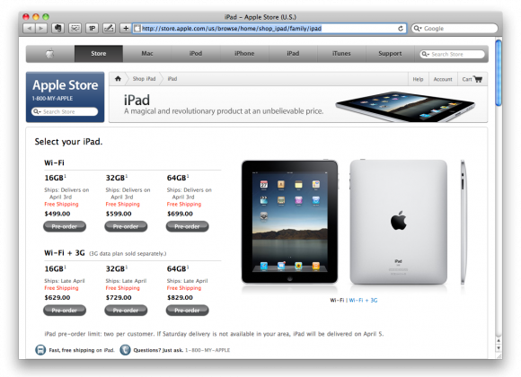 iPad tem iniciada a pré-venda — e parece que vende bem!