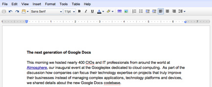 Google Docs passa por reformulação completa