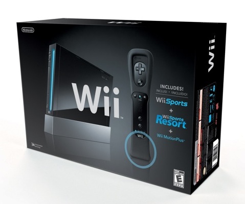 Wii vem em novo pacote com console preto, Sports Resort e Motion Plus inclusos