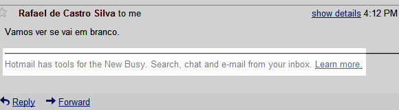 Microsoft desativa propaganda em mensagens do Hotmail