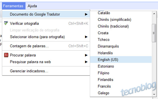 Google Docs ganha ferramenta de tradução automática