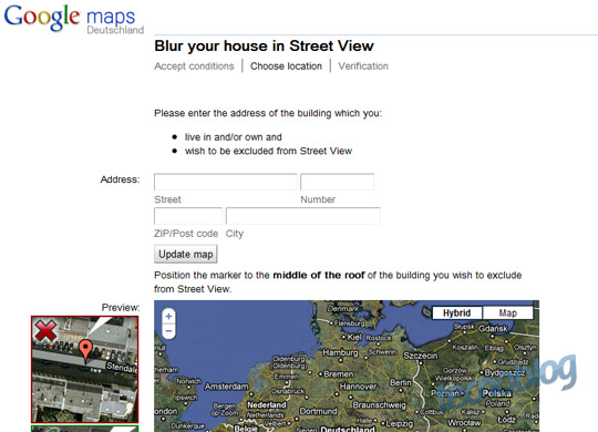 Usuário alemão poderá deletar casa do Street View