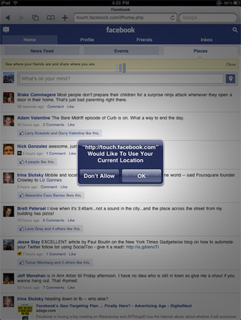 Facebook apresenta sua versão do Foursquare