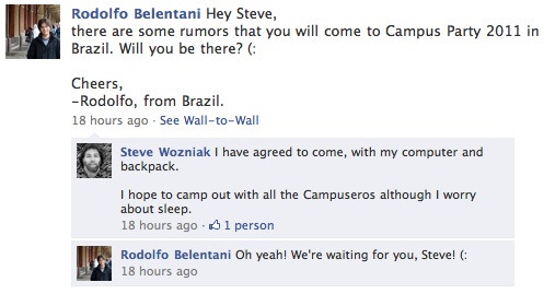 Woz confirma: acampará na Campus Party 2011