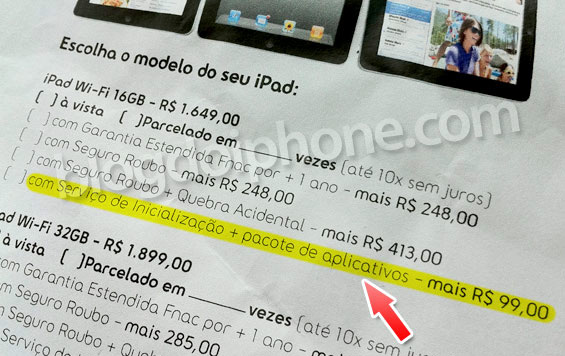 Tem loja brasileira vendendo iPad com CD de aplicativos