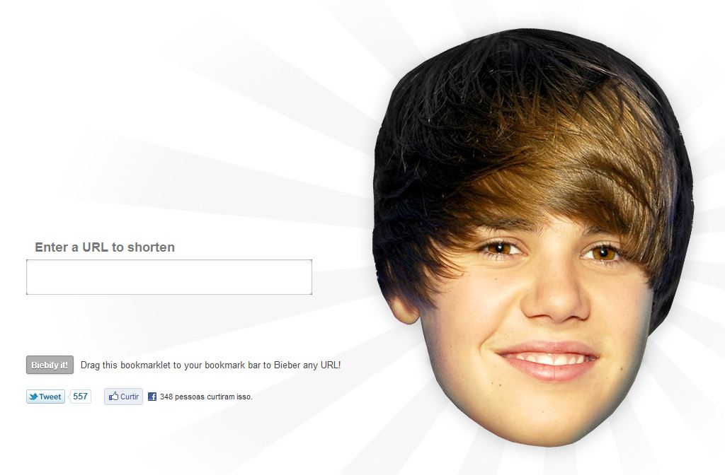 Justin Bieber vira encurtador de URLs [atualizado]