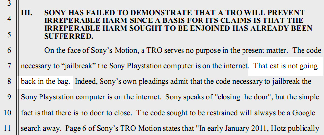 Geohot responde à Sony: não há como guardar as chaves de volta