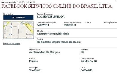 Facebook Brasil tem investimento inicial de US$ 1 milhão