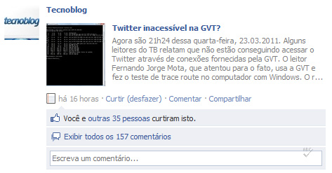 GVT diz que acesso ao Twitter foi restabelecido