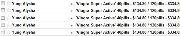 Vender Viagra requer envio de muito spam