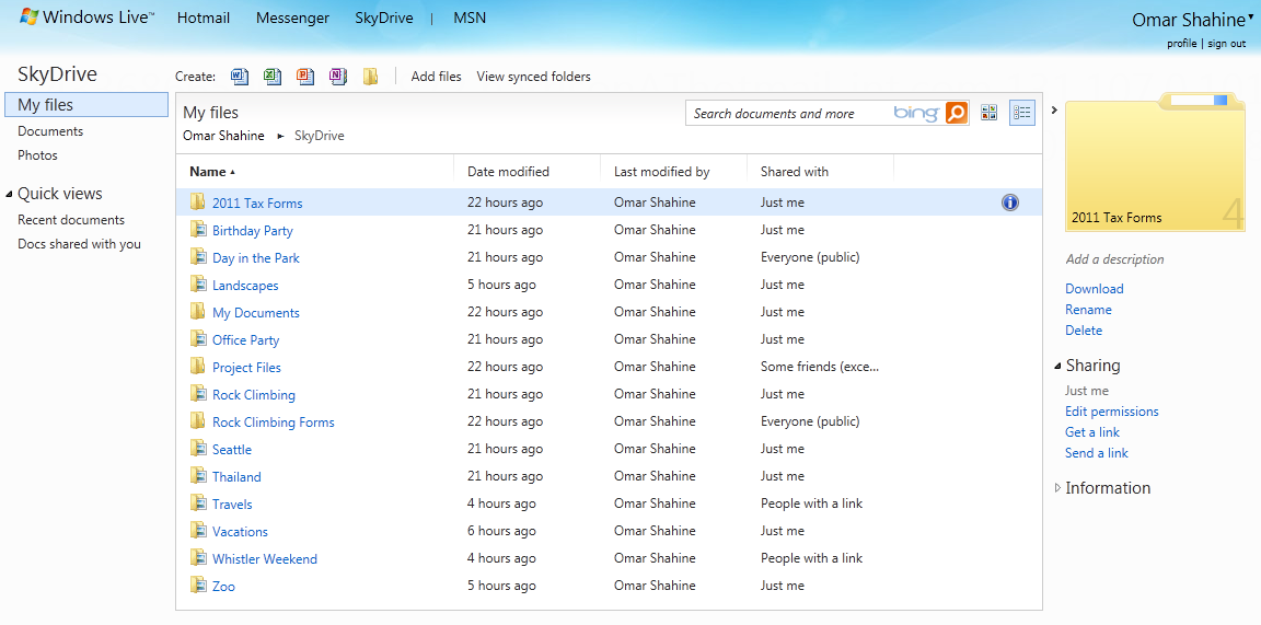 SkyDrive: interface nova e upload de arquivos com até 100 MB