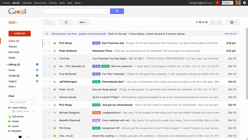 Google planeja refinar visual do Gmail