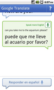 Tradução de conversas do Android aprende o português