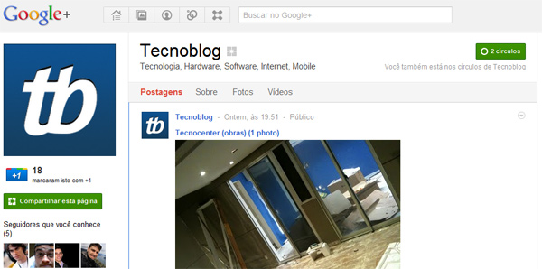 Tecnoblog marca presença no Google+