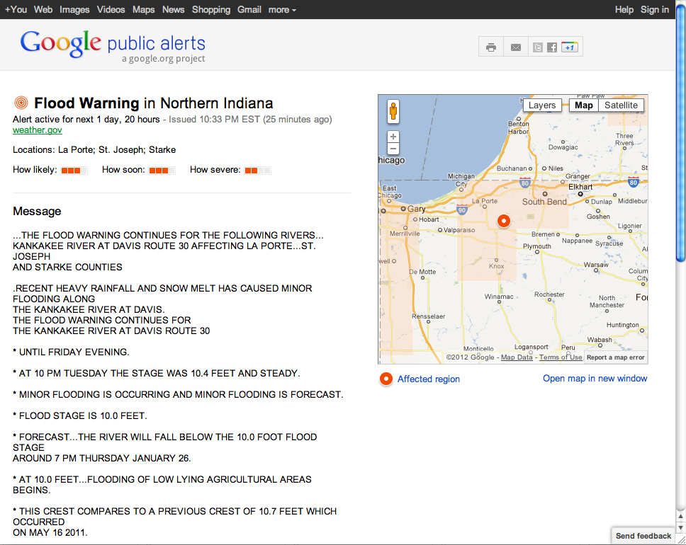 Google Maps exibe alertas de emergência