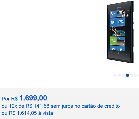 Prováveis preços dos Lumia aparecem em lojas do Brasil