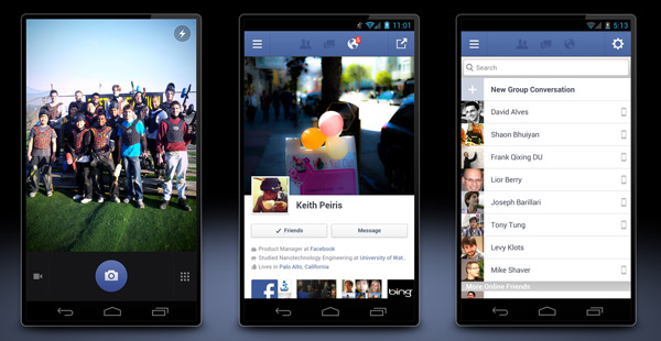 Facebook atualiza app para Android com mais recursos de messenger e câmera fácil
