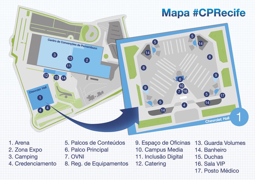 Campus Party Recife divulga mapa oficial e principais atrações