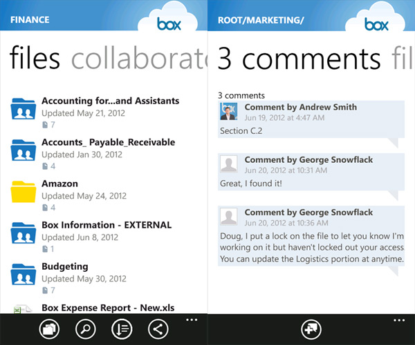 Box.net lança app de Windows Phone de olho no SkyDrive