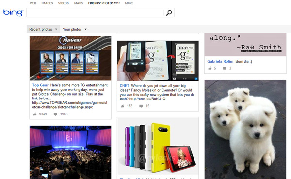 Bing ganha busca de fotos do Facebook