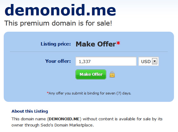 Domínios do Demonoid são colocados à venda