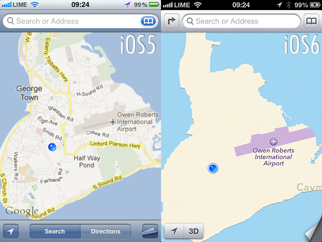 Motivo da briga entre Apple e Google nos mapas do iOS: navegação por voz, diz AllThingsD