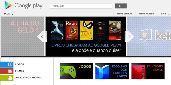 Google abre Play Store brasileira com livros e filmes