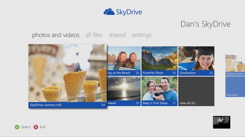 Microsoft libera SkyDrive para Xbox 360 com suporte a Kinect