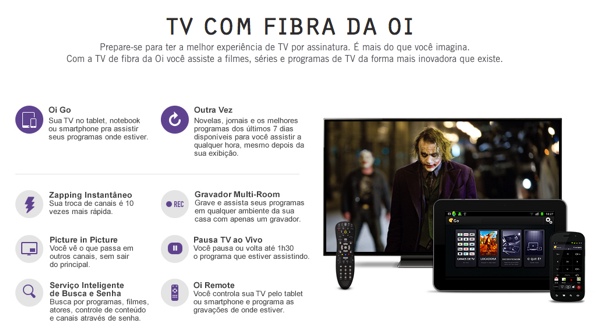 Oi lança IPTV e internet via fibra óptica que chega a 200 Mbps