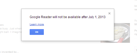 Google Reader será desligado no dia 1º de julho