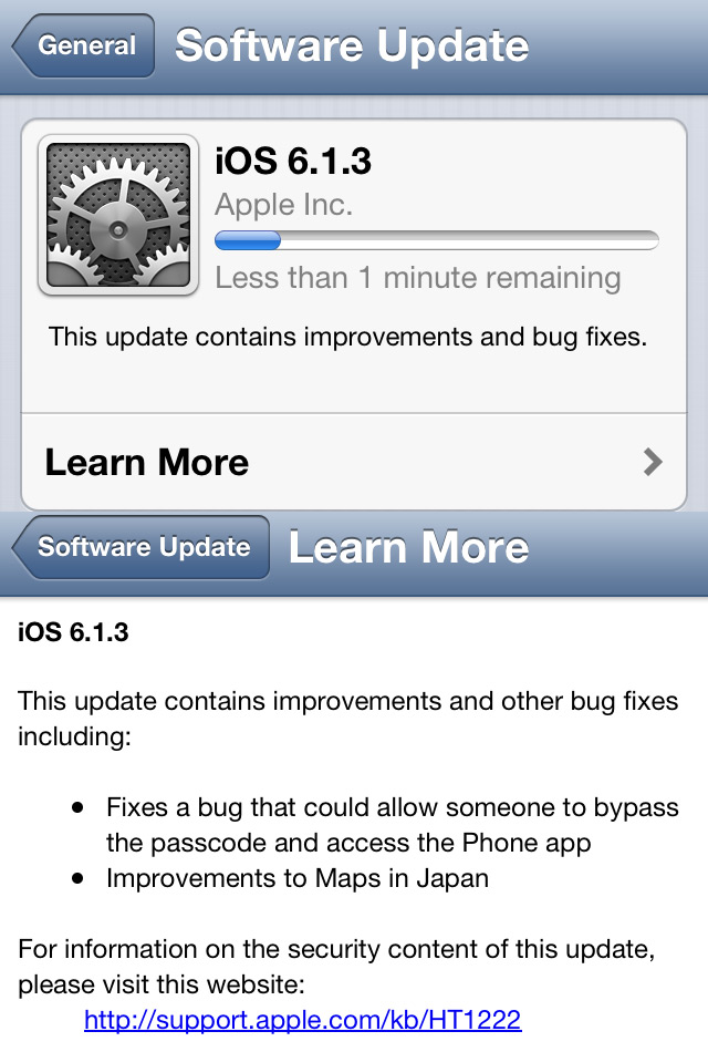 Apple atualiza iOS e corrige falha de segurança