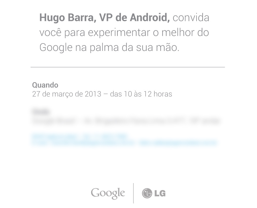 Nexus 4 será anunciado no Brasil no dia 27 de março