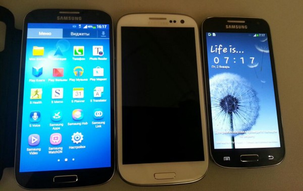 Galaxy S4, Galaxy S III e Galaxy S4 Mini