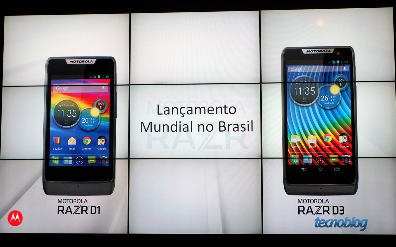 Motorola anuncia RAZR D1 e D3 no Brasil