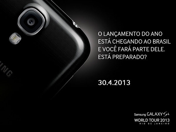 Galaxy S4 será lançado no Brasil no dia 30 de abril