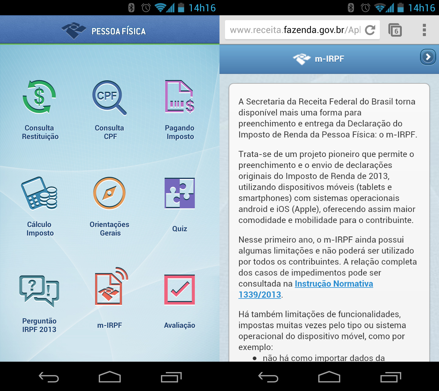 Receita Federal libera Declaração de Imposto de Renda nos aplicativos para Android e iOS