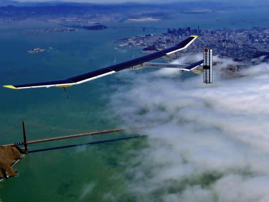 Avião movido a energia solar que vai cruzar os EUA faz sua primeira escala