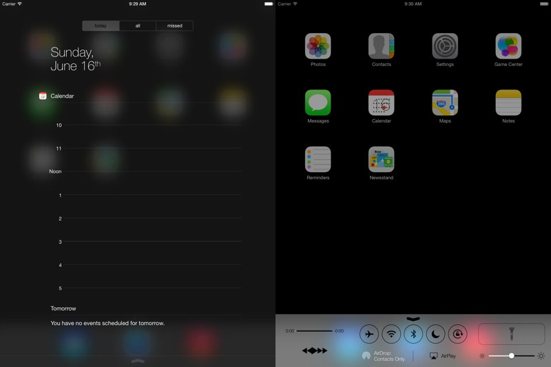 O iOS 7 no iPad deve ficar assim