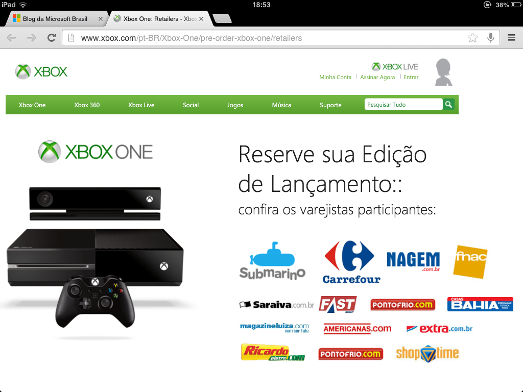 Xbox One entra em pré-venda no Brasil