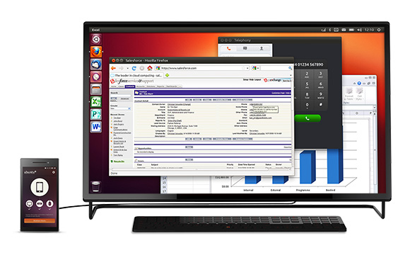 O "modo PC" do Ubuntu Edge