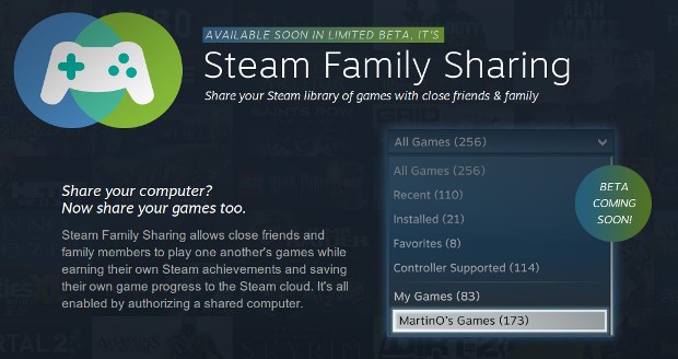Vá olhar os seus emails: a Valve começou a liberar o beta do Steam Family Sharing