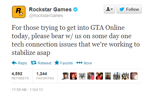 Como esperado, primeiro dia de GTA Online tem problemas nos servidores