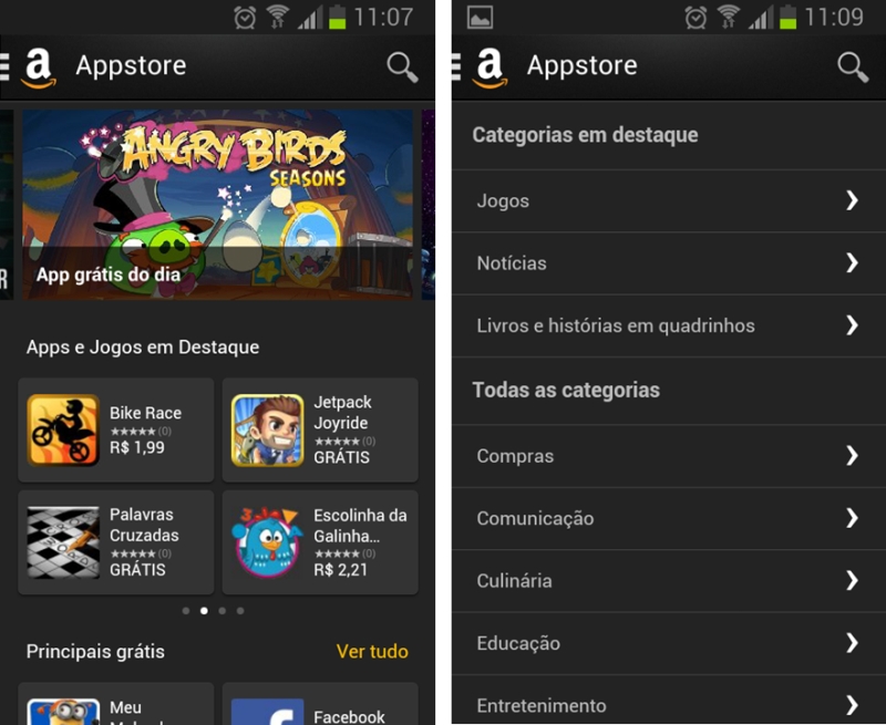 Amazon lança Appstore no Brasil e oferece gratuitamente um app pago por dia
